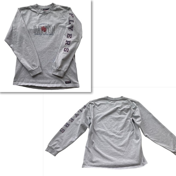 Jansport Vintage UD University of Dayton College Shirt Gray Small FLYERS Tee - Picture 7 of 7
